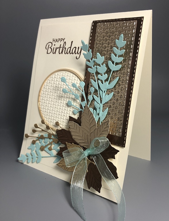 Brushed metallic leaves