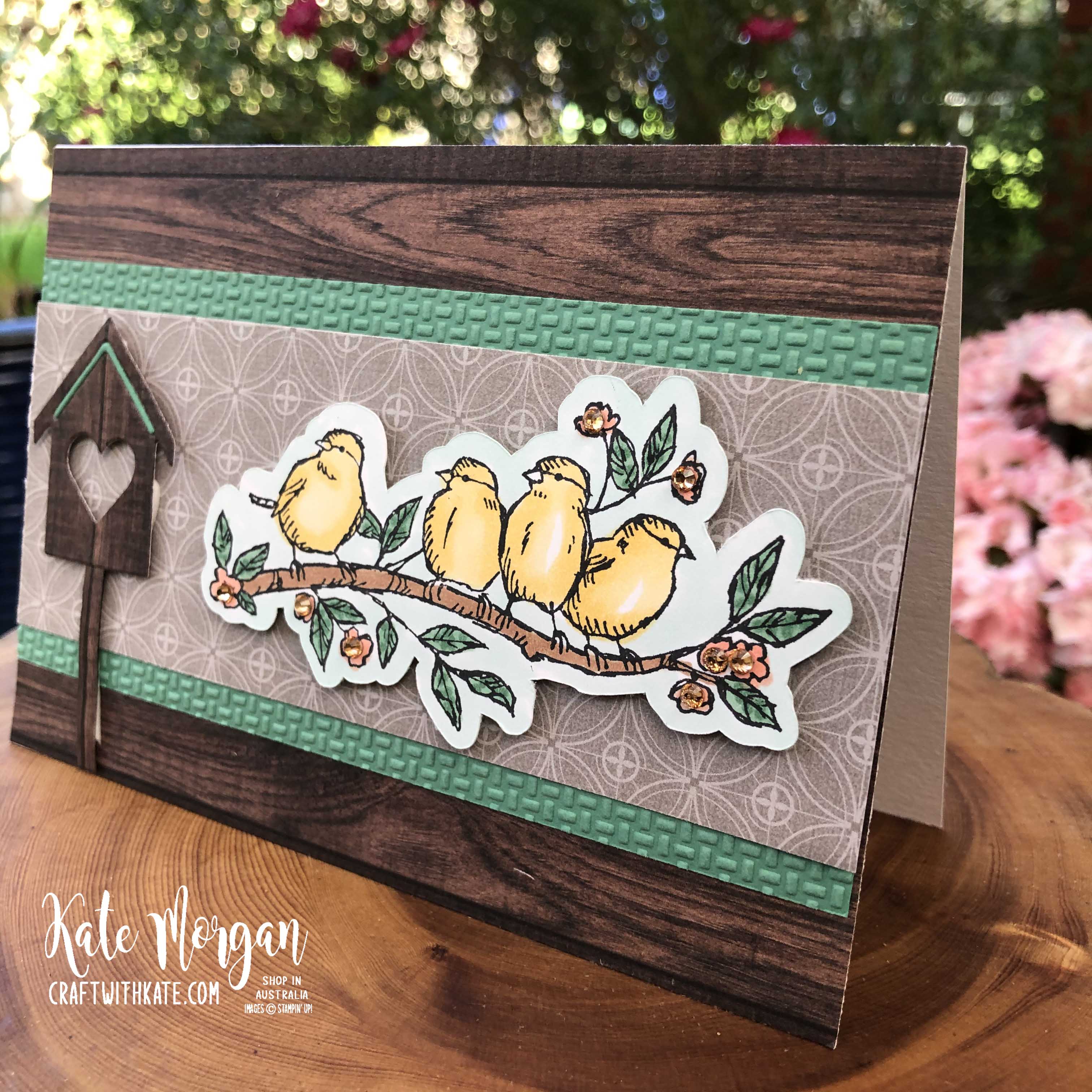 Colour creations showcase just jade using stampin up free as a bird by kate morgan  australia 2020.