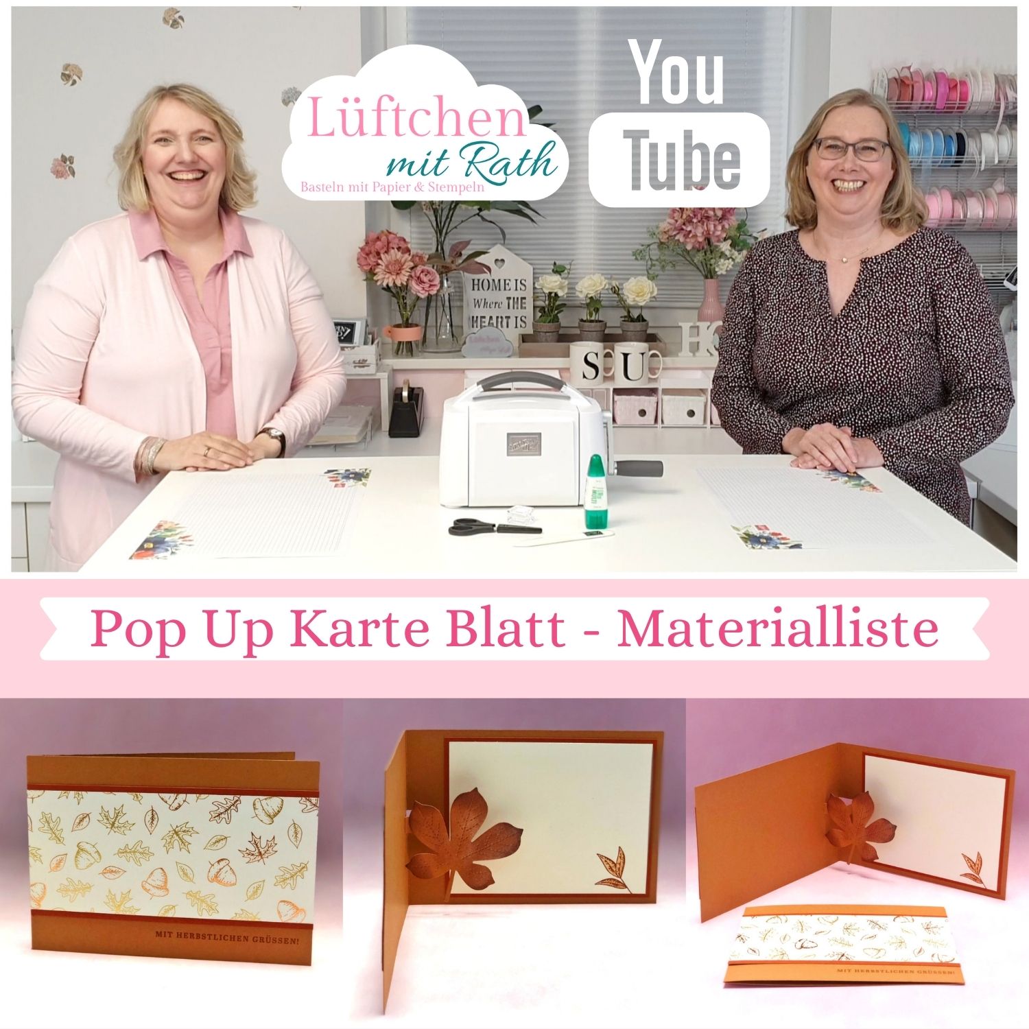 Pop up karte blatt materialliste dbws