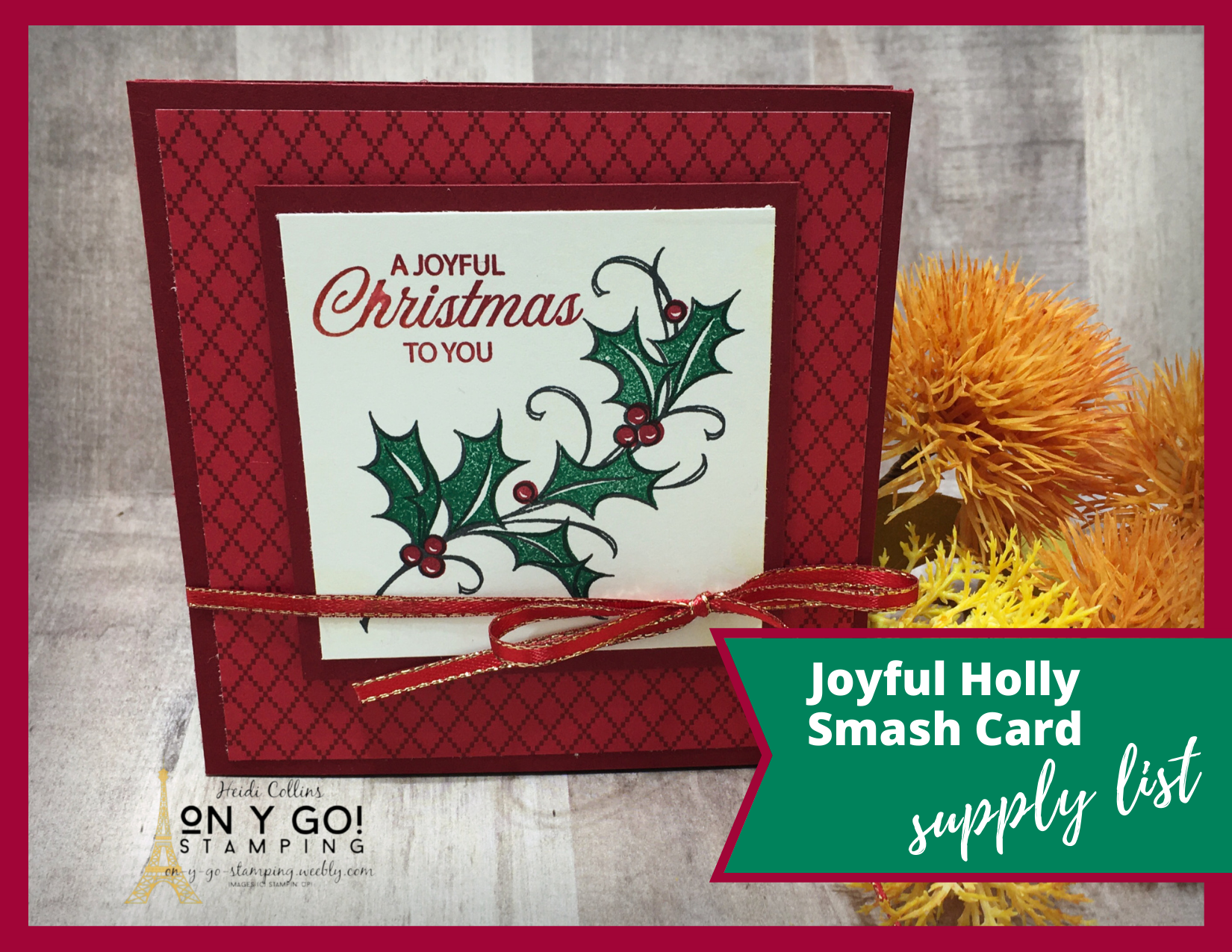 Smash card christmas supply list graphic