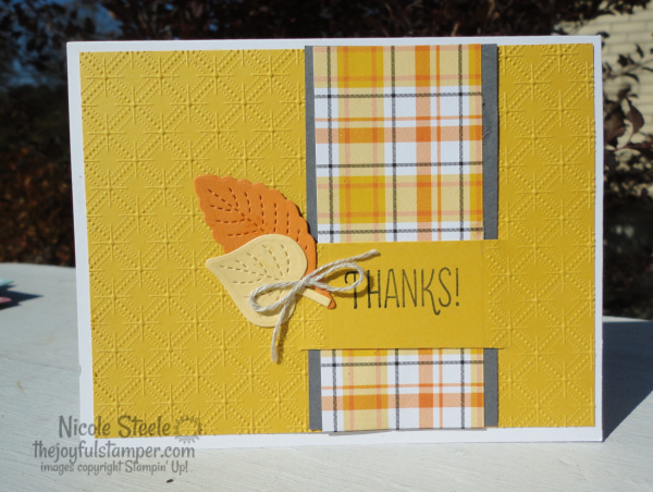 Blog plaid tidings thank you card