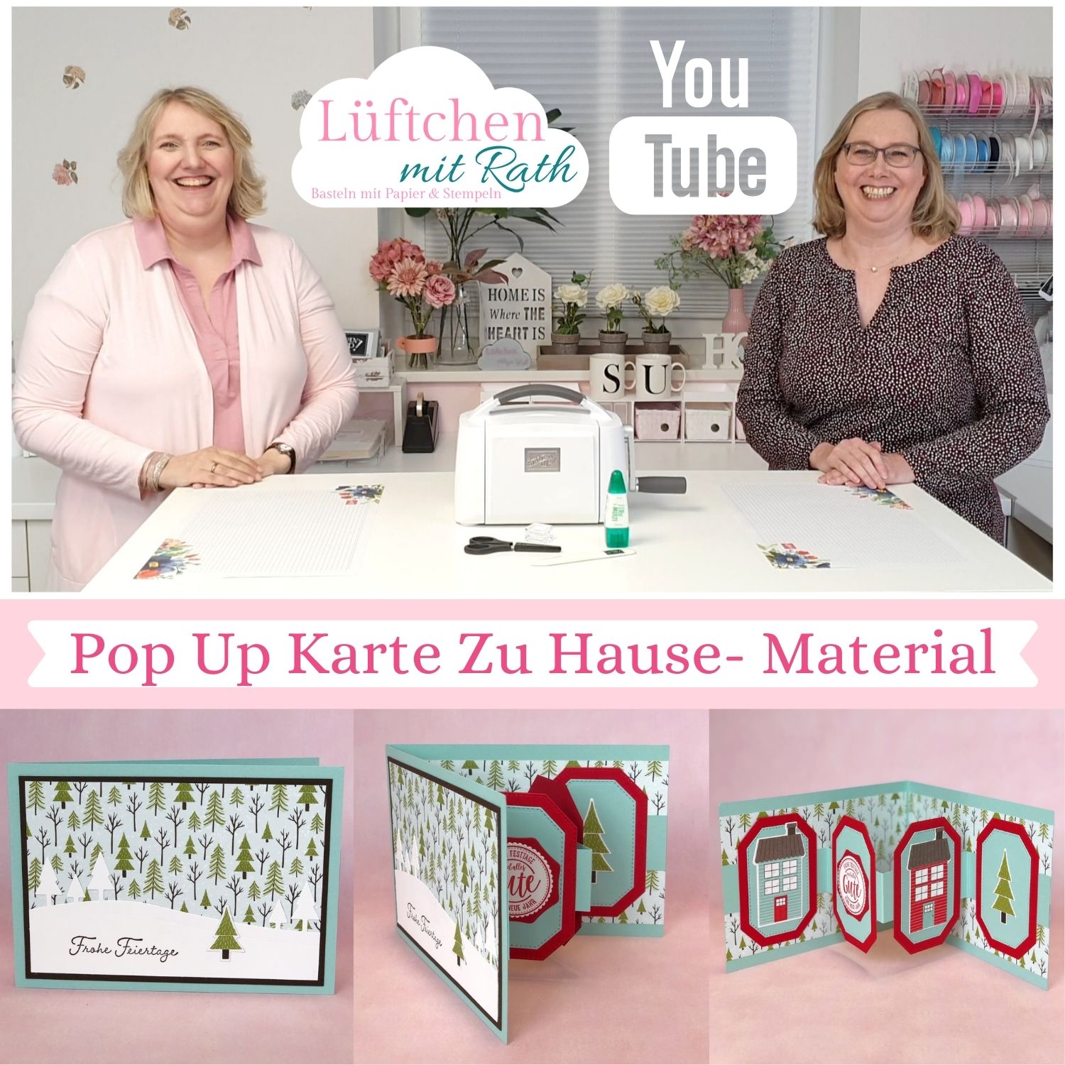 Pop up karte zu hause material