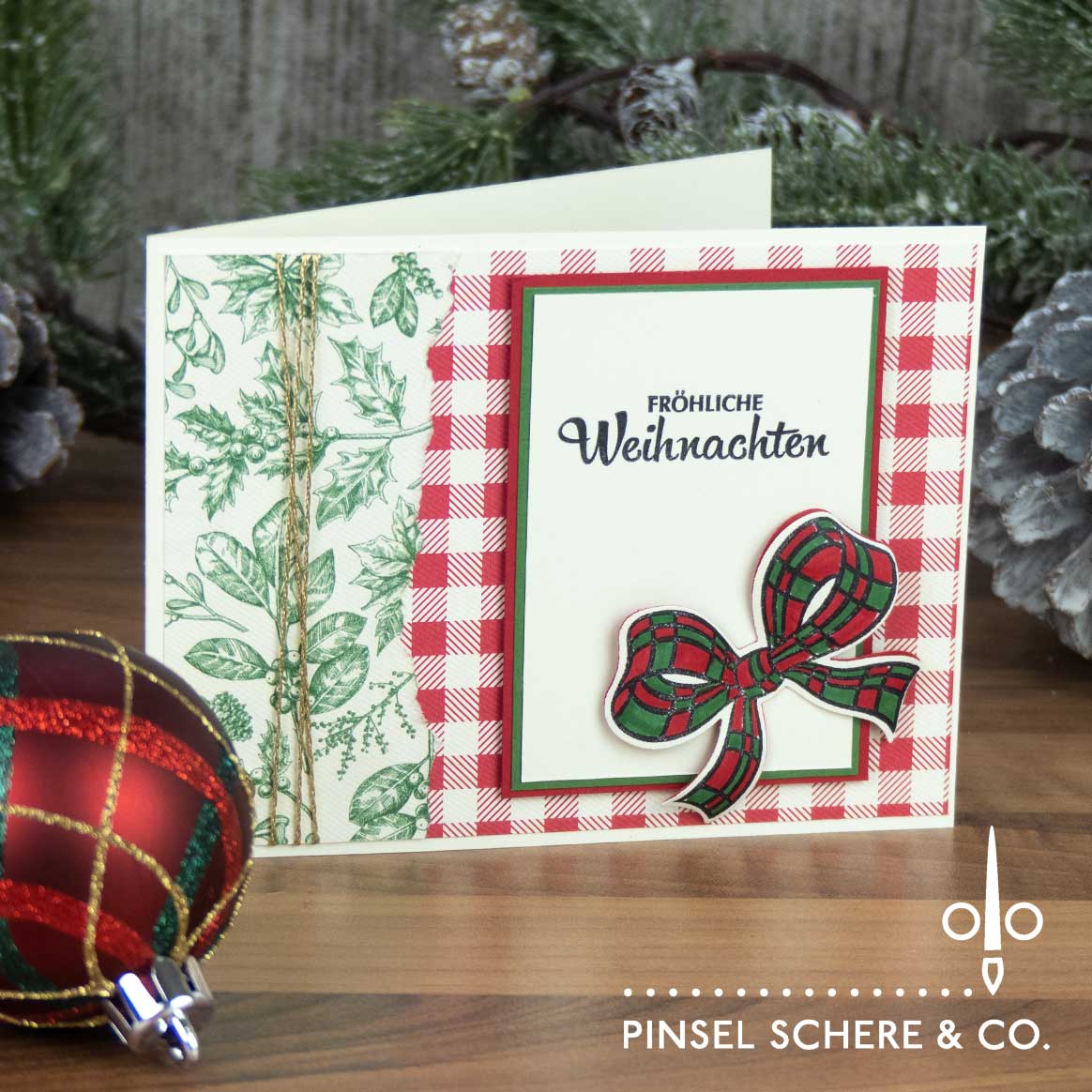 Stampin up weihnachten weihnachtskarte verziert mit liebe pinselschereco alexandra grape 01