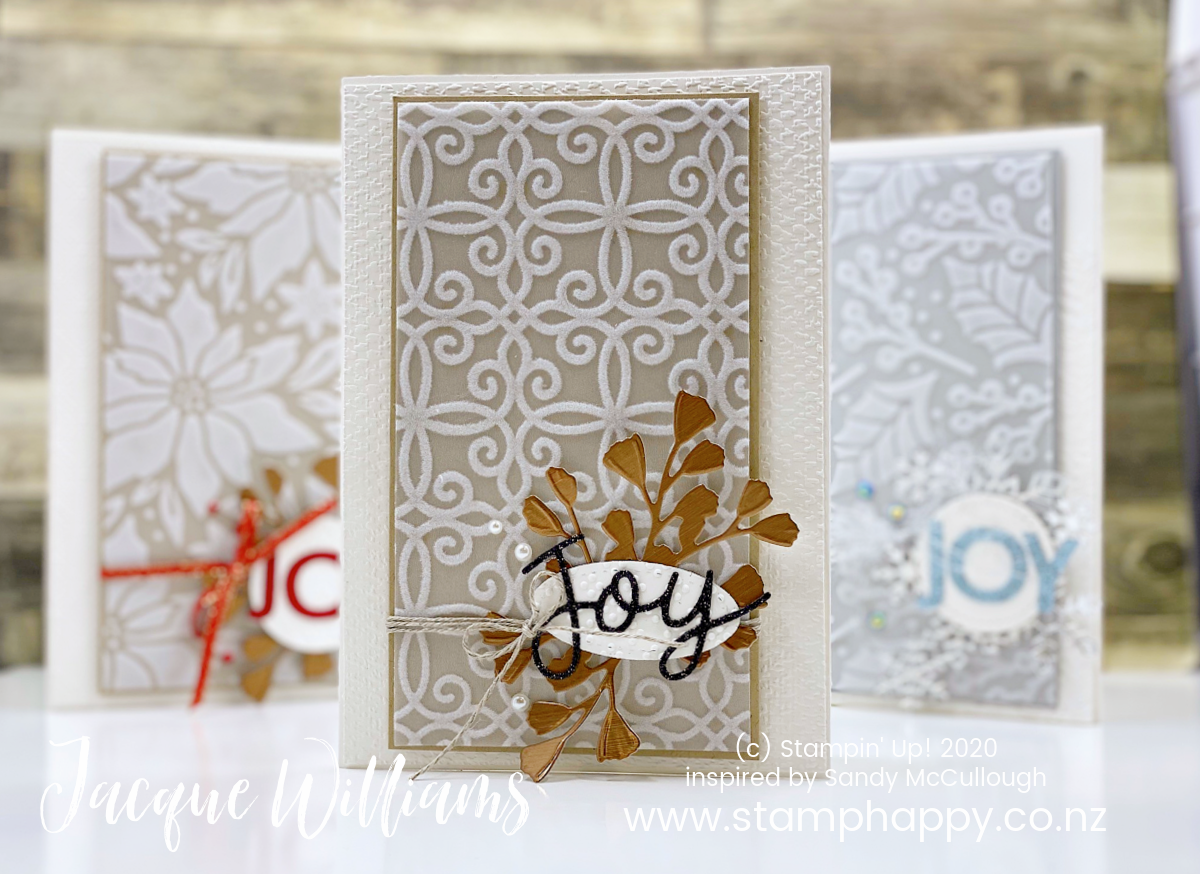 Stampin up peace and joy evergreen forest plush poinsettia joy card balmy blue glitter paper forever fern red velvet christmas layers black glitter paper copper