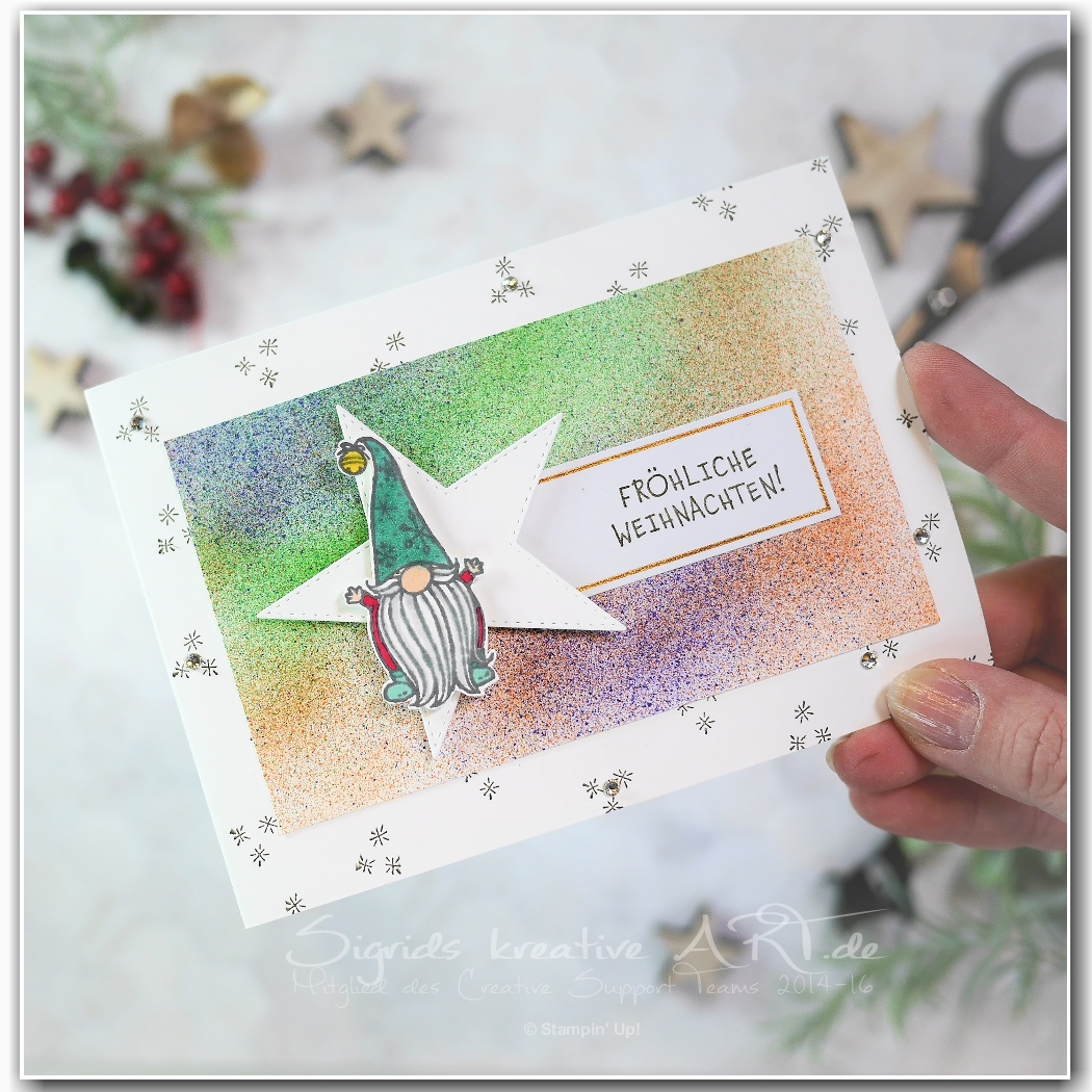 Weihnachtswichtel   bestickte sterne   stampin up 2 001