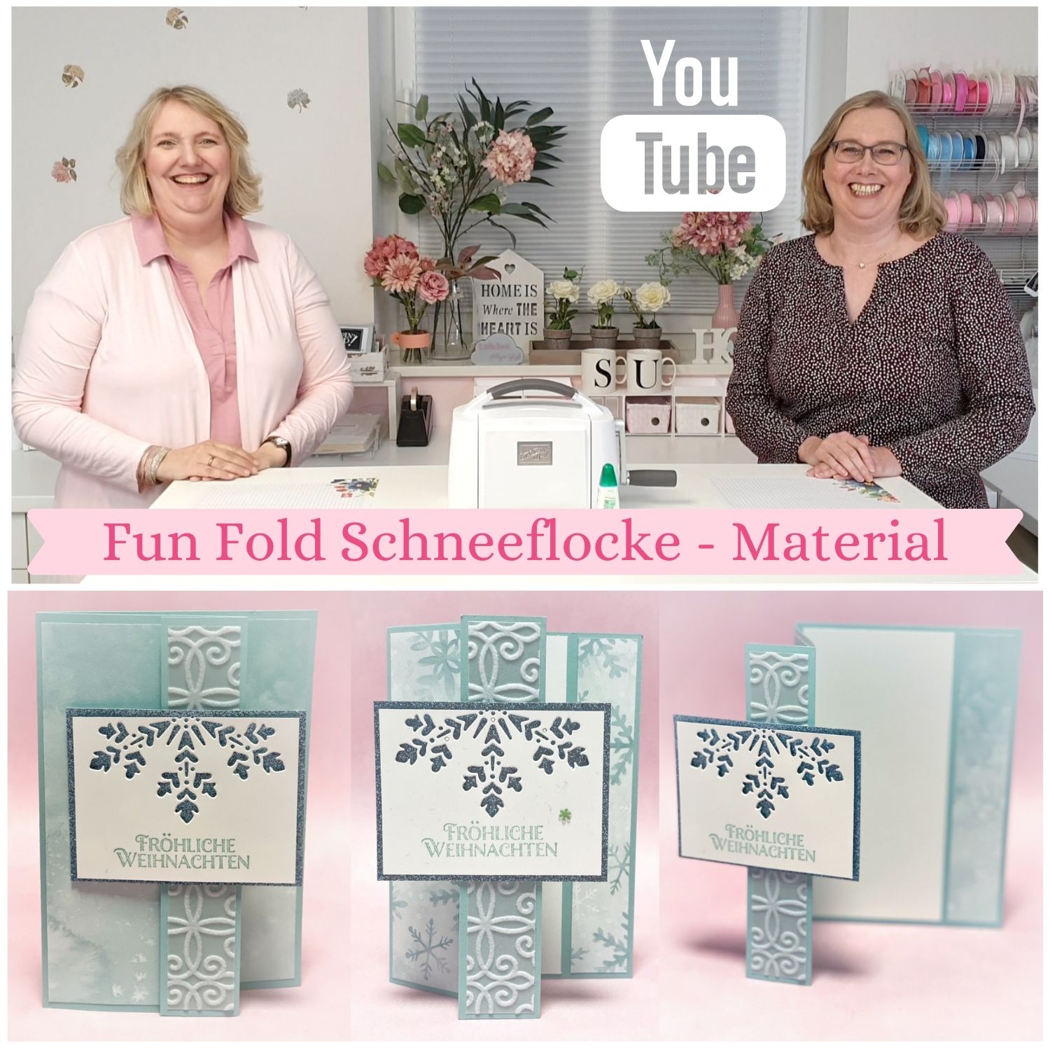 Fun fold karte schneeflocke material
