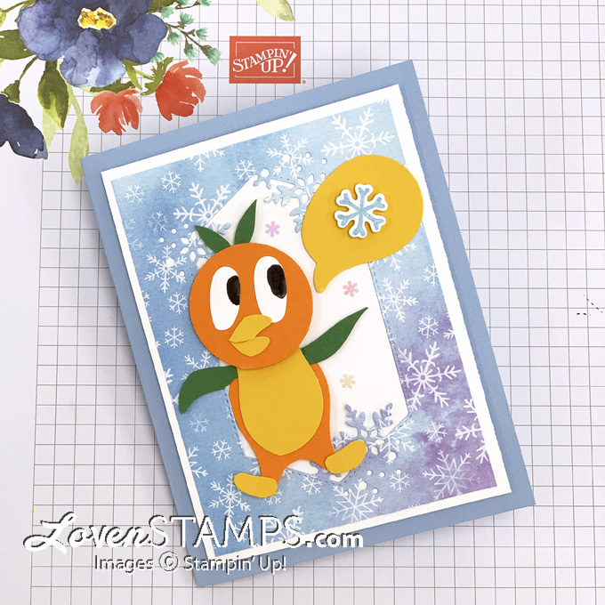 Orange bird citrus florida growers disney sunshine terrace stampin up punch art tulip builder punch video tutorial snowflakes