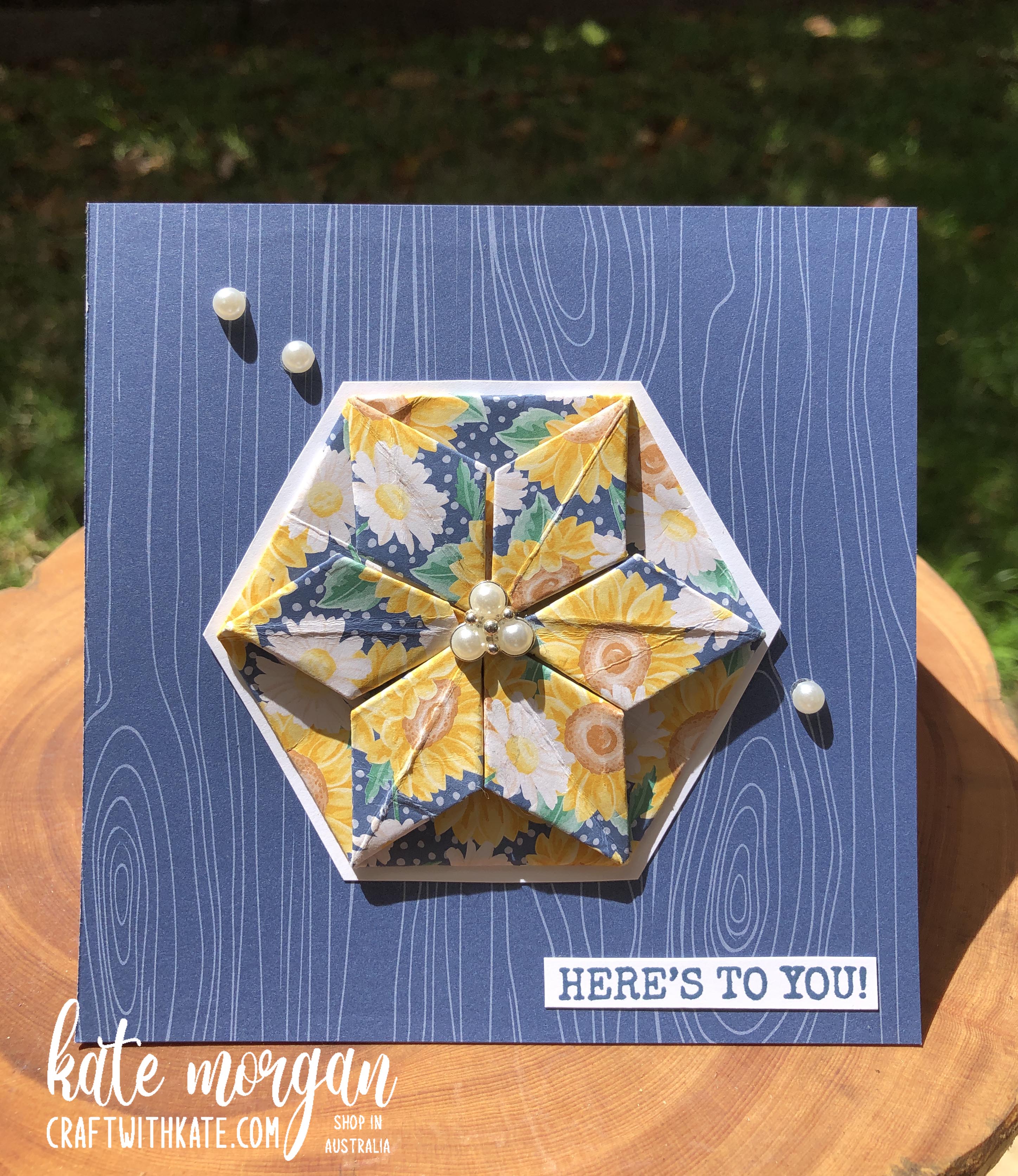 Origami folding with flowers for every season dsp by kate morgan stampin up australia 2020..