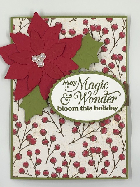 Poinsettia petals gift card holder