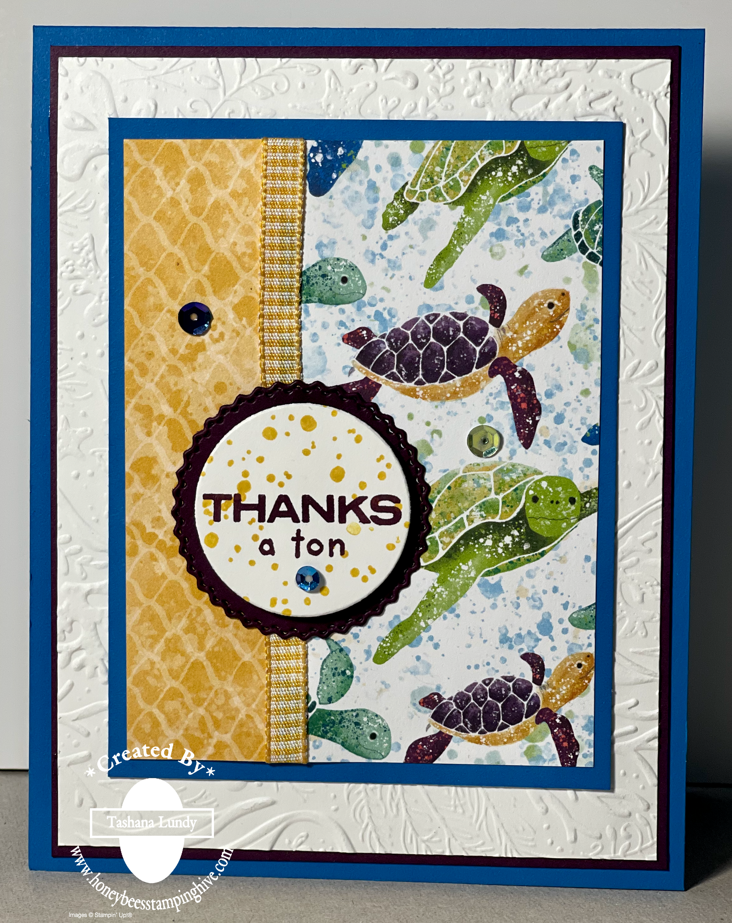 Whale of a time customer thank you card honeybee s stamping hive
