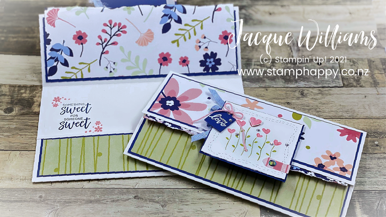 Stampin up valentine keepsakes fun fold gift voucher certificate wallet paper blooms bloom