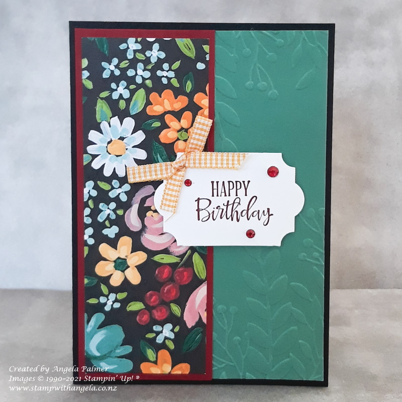 Flower   field and embossed card