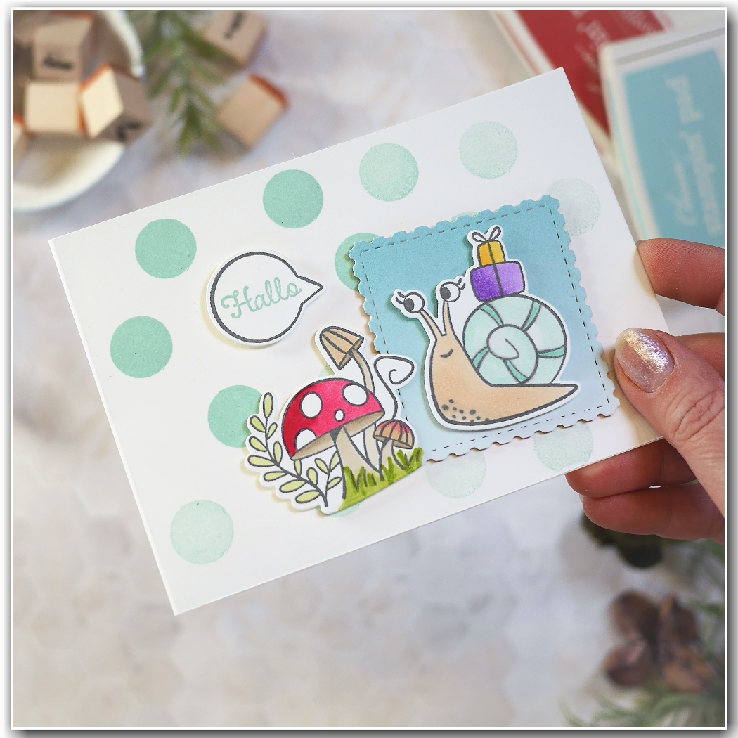 Schneckenpost geburtstagskarte stampin up 6 001