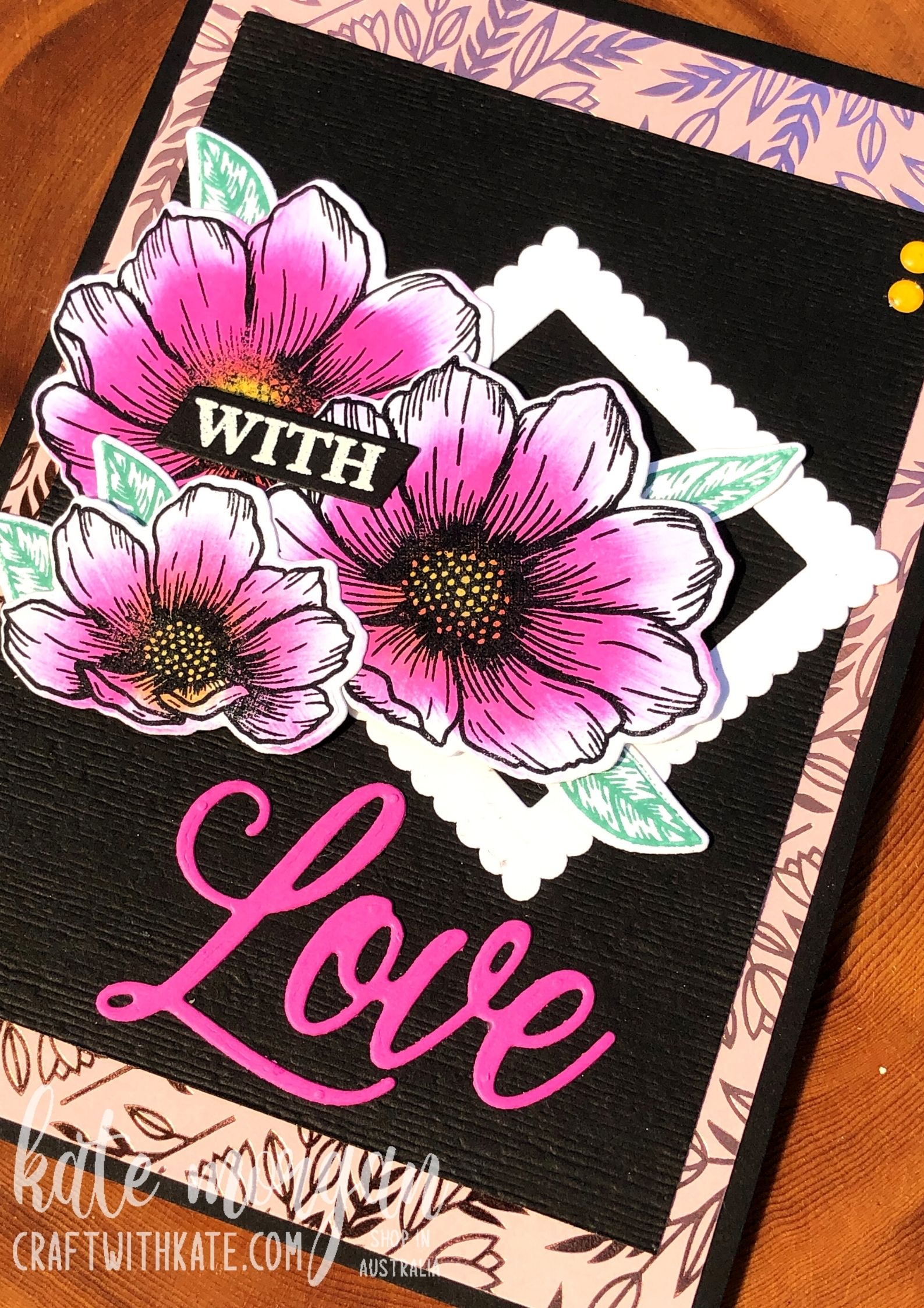 With love card for awh monthly showcase 2021 using stampin up forever   always bundle by kate morgan australia.