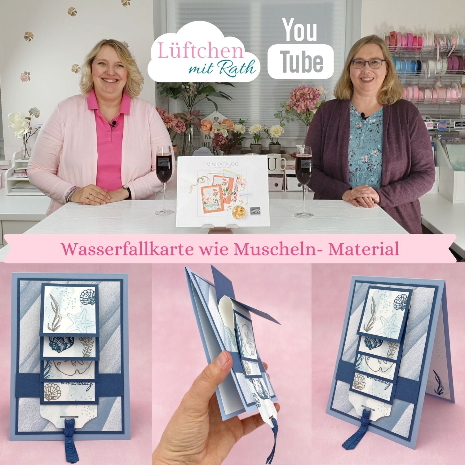 Material wasserfallkarte muschel 2021