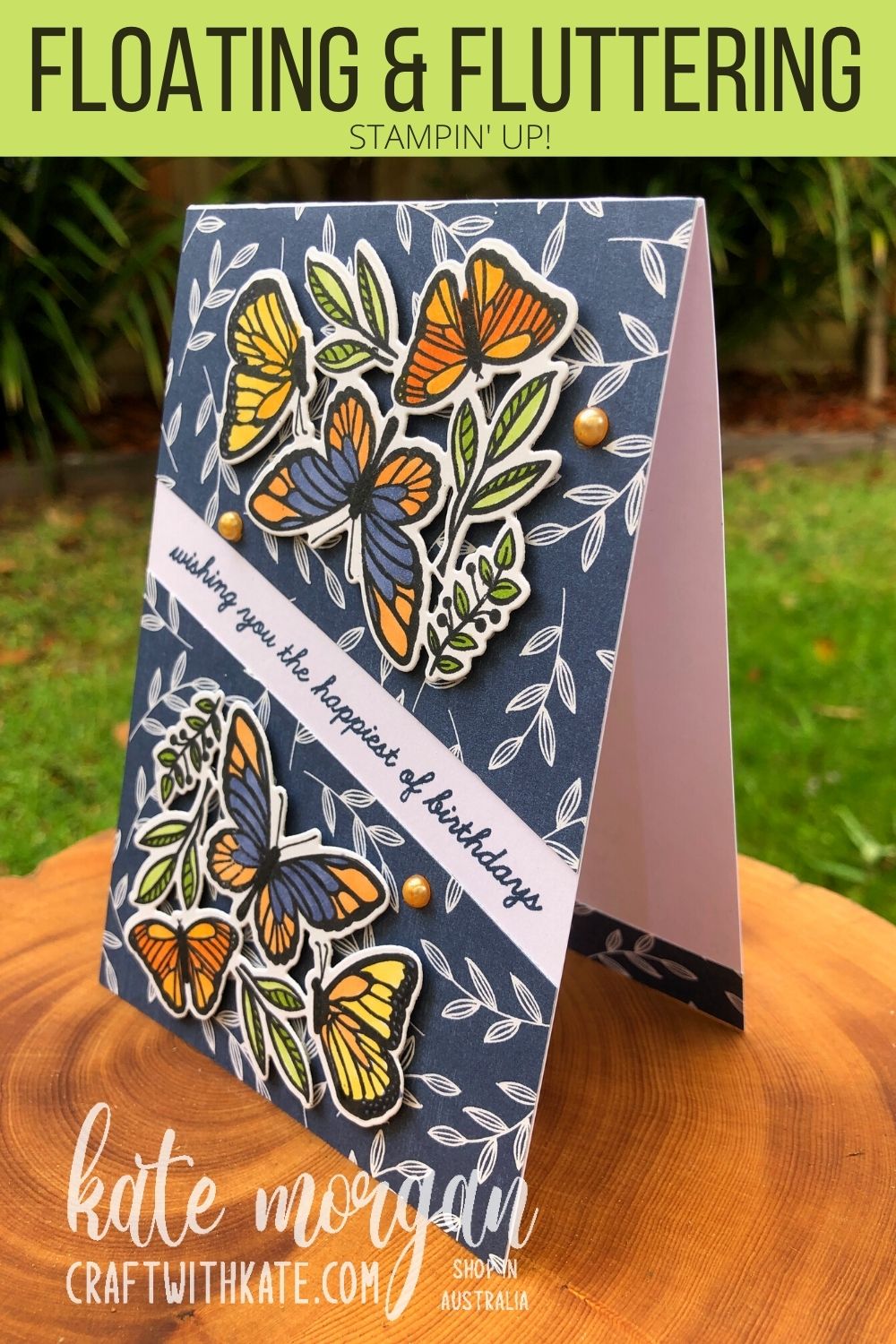 Floating   fluttering bundle 2021 by kate morgan stampin up australia side