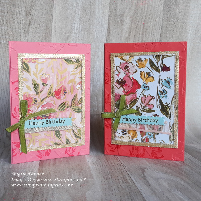 Fine floral suite gold card both