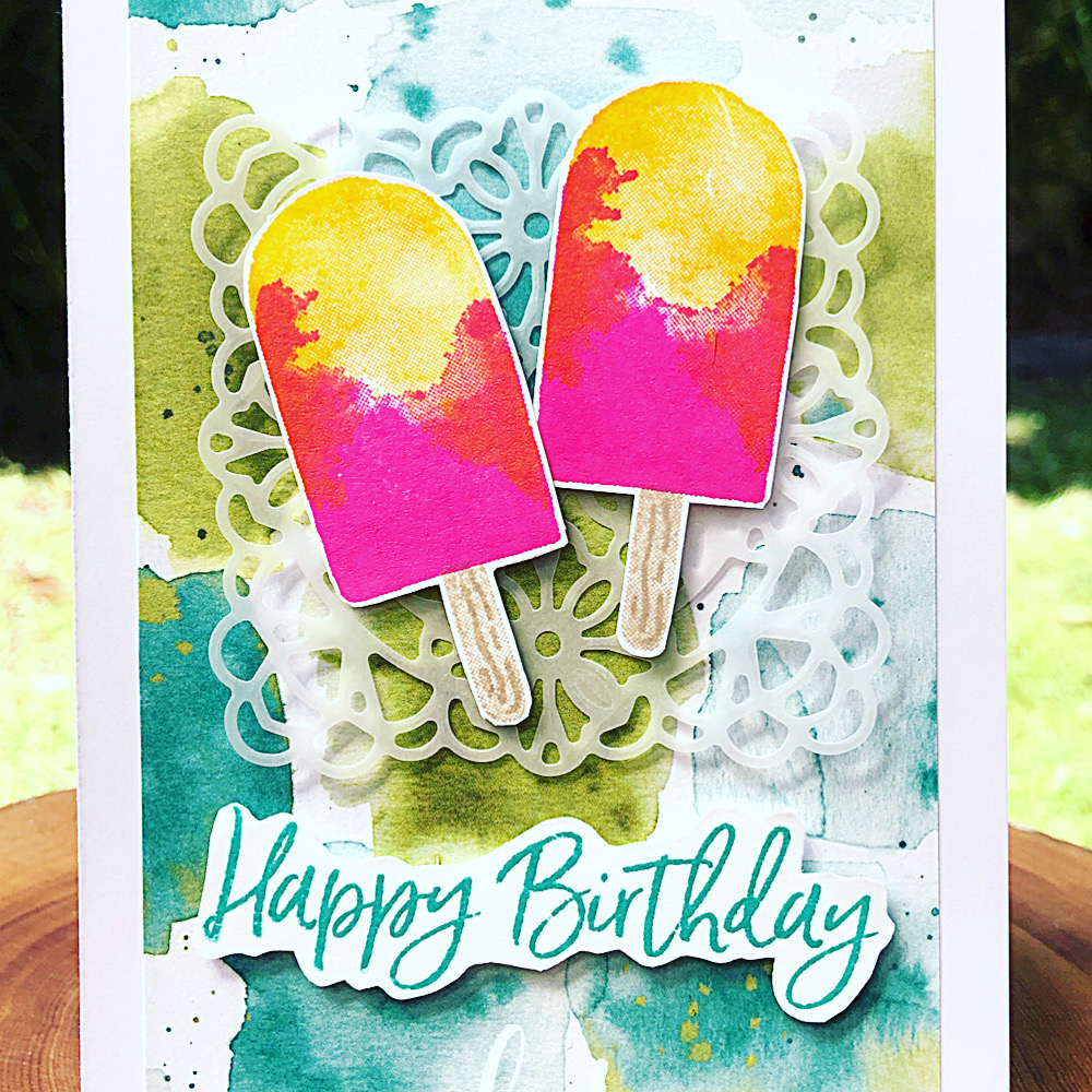 Sweet ice cream card by kate morgan  stampin up auaralia 2021.