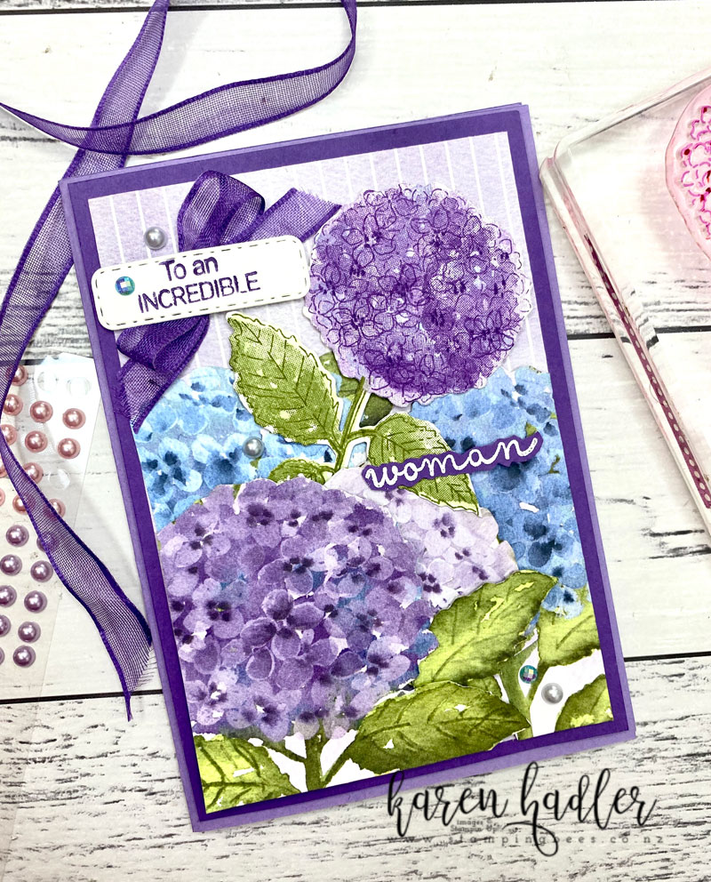 Hydrangea haven stampin up card ycci