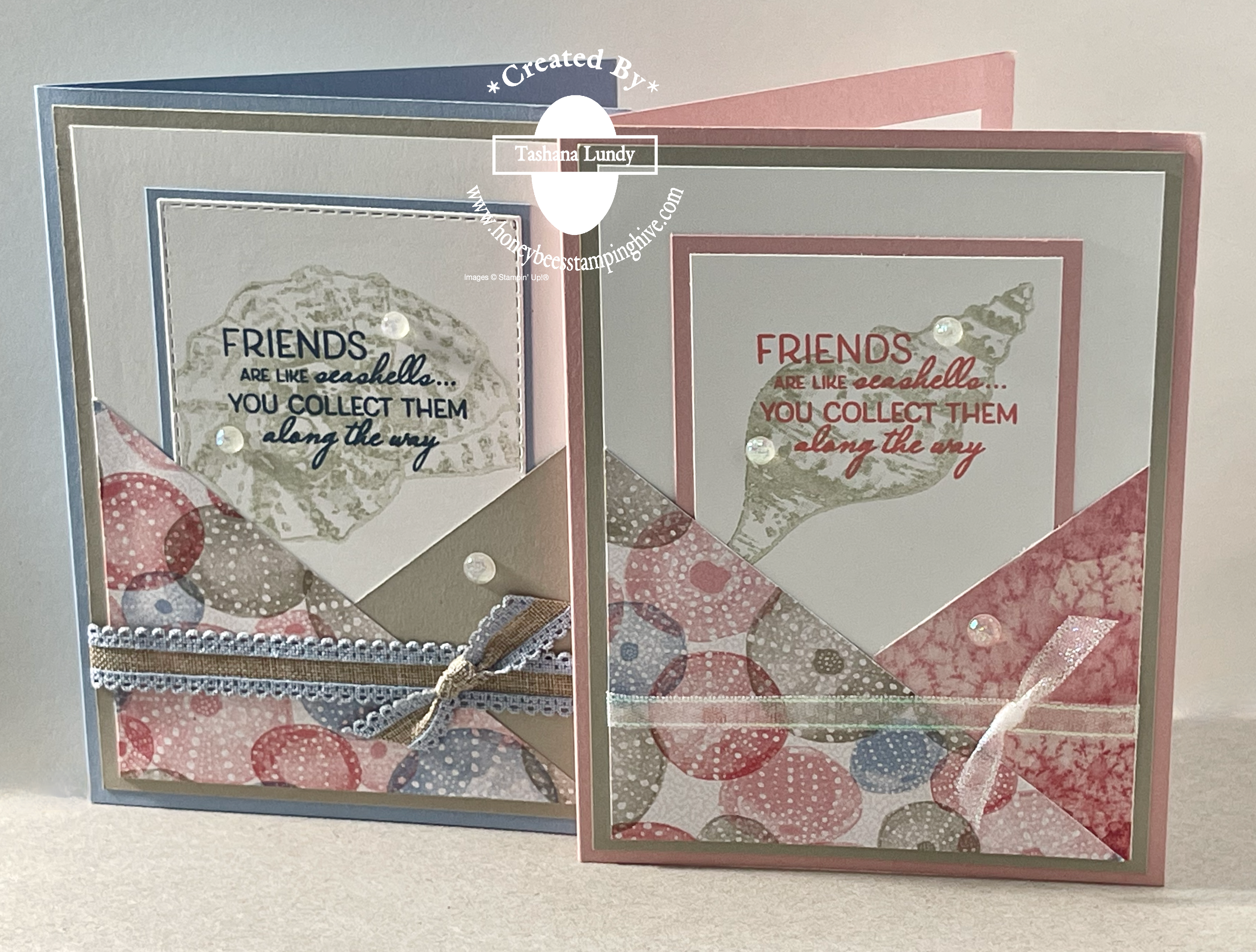 Sand   sea   criss cross card both honeybee s stamping hive