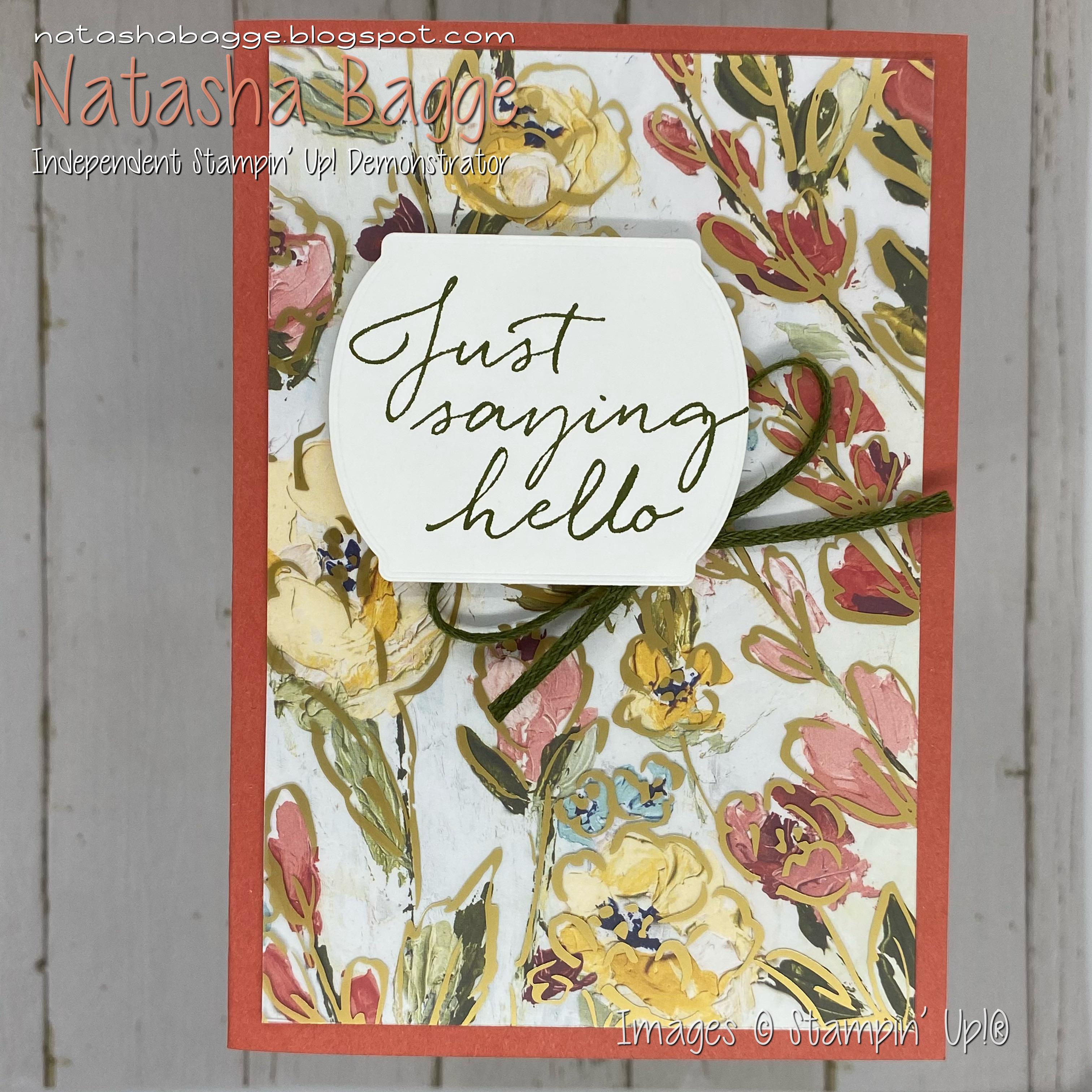Say hello art floral