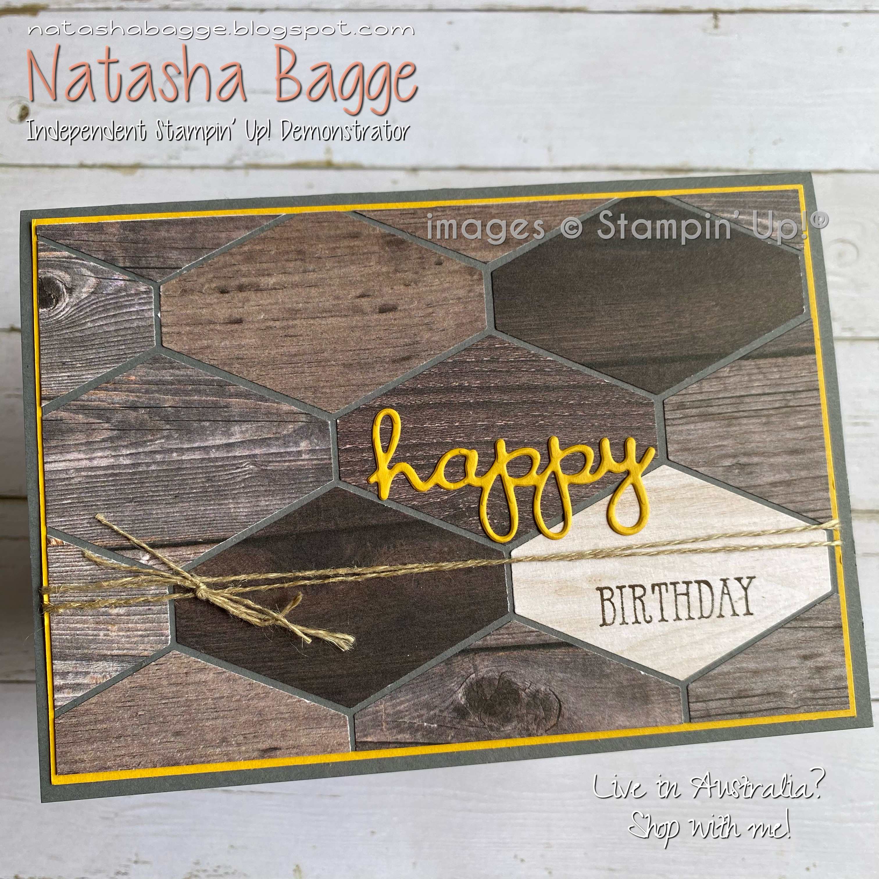 Happy birthday tailored timber tags