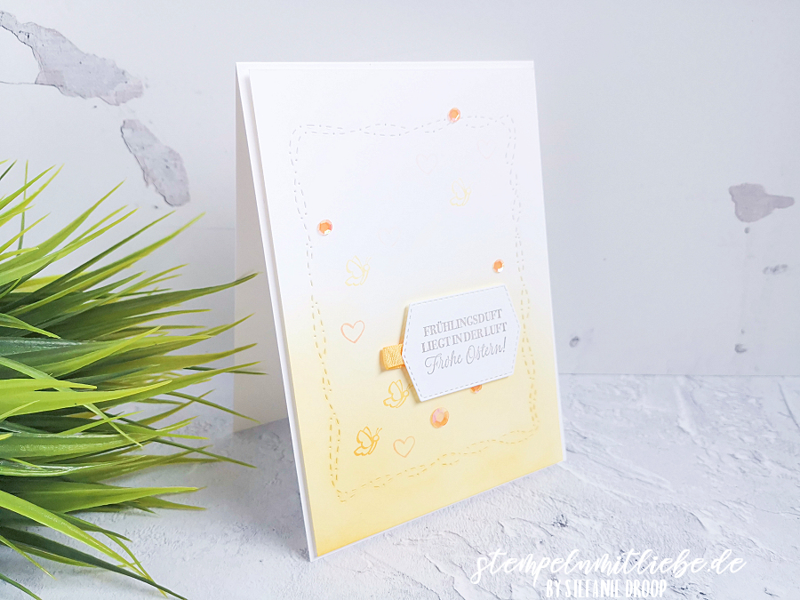 Frohe ostern in osterglocke   stempeln mit liebe  1 