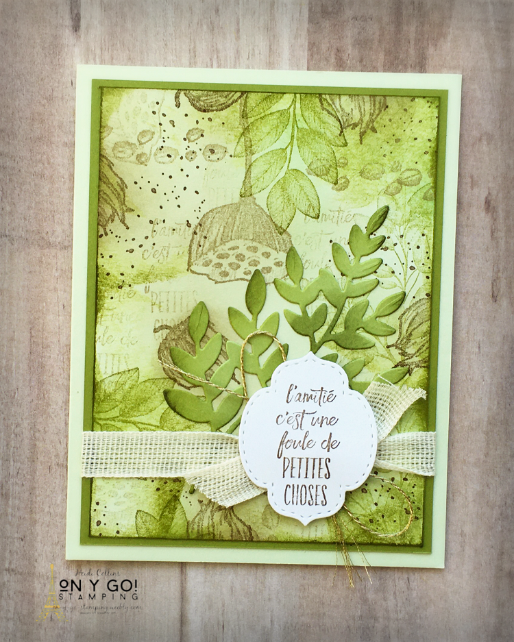 Collage stamping enjoy the moment