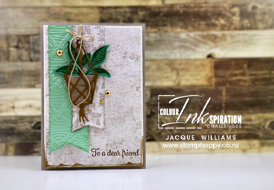 Stampin up bloom where you re planted macrame hanging basket non floral card colour inkspiration blog min