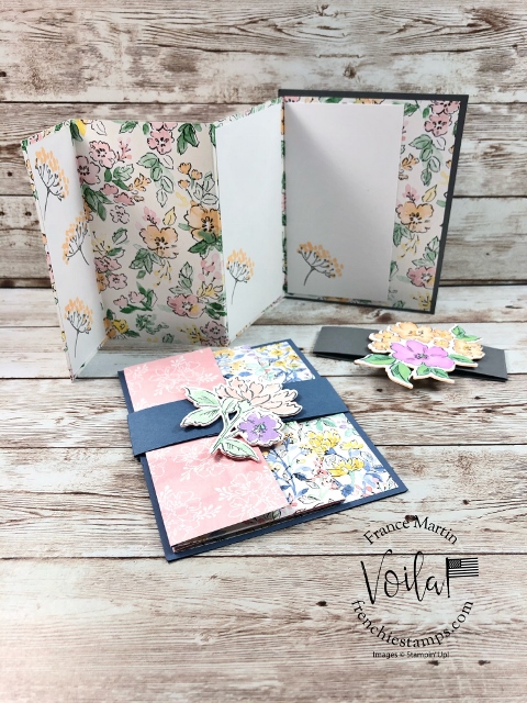 Triple panel with belly band hand penned designer paper   480x640 