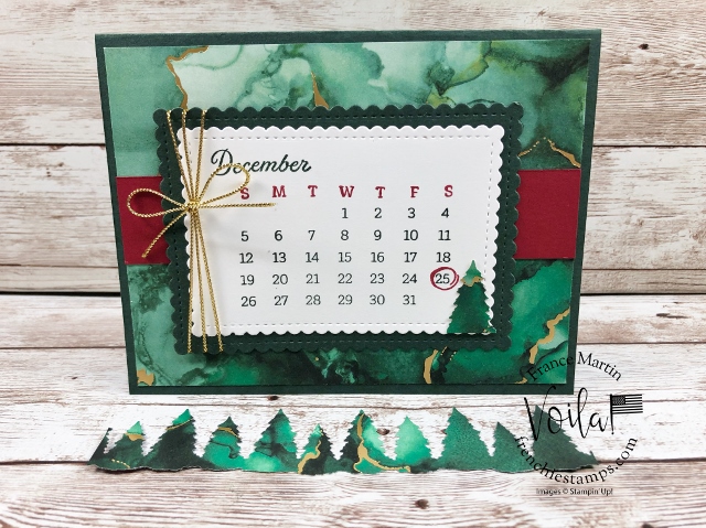 Christmas card with days to remember stamp set 