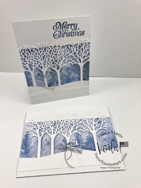 Christmas card with inspiring canopy dies 