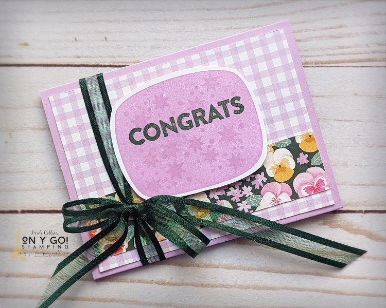 Gift card holder pansy