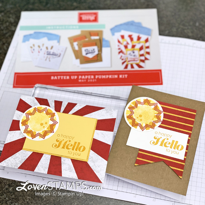 Ep 141 maker morning meg paper pumpkin alternate project idea batter up may 2021 kit video tutorial sunny sentiments sharing sunshine