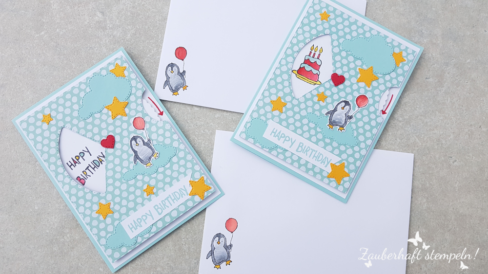 Stampinup der richtige dreh pinguin count on me happy birthday 4 zauberhaft stempeln