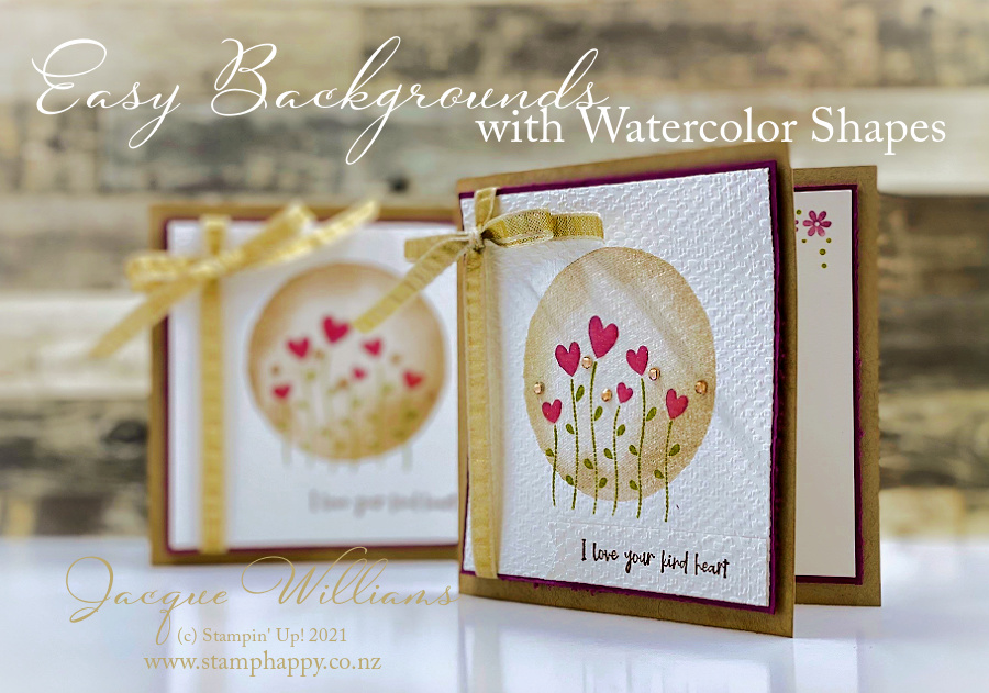 Stampin up watercolor shapes what to do with valentine keepsakes clean vintage crystal effects note card