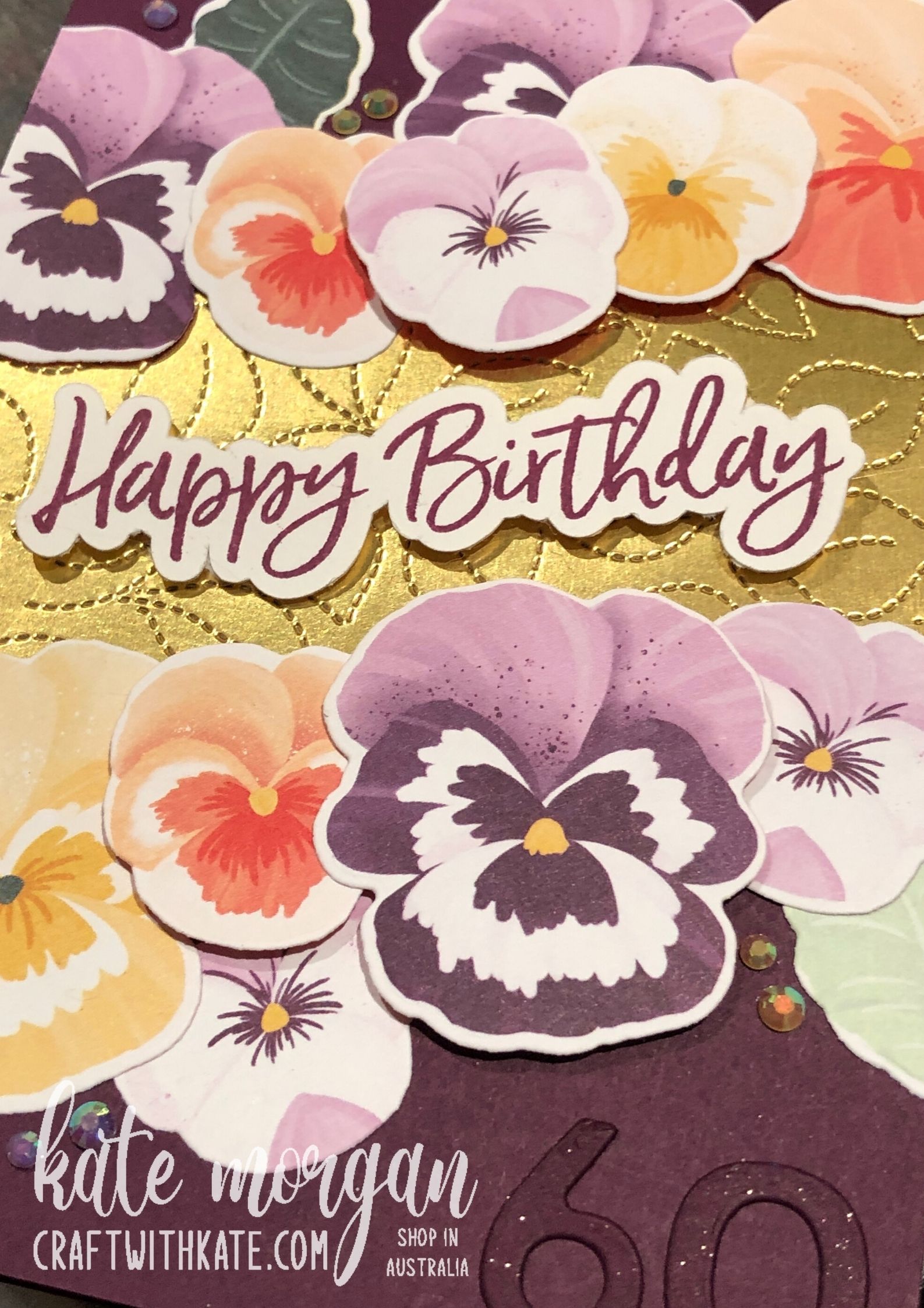Pansy petals for blackberry bliss ccbh 2021 by kate morgan stampin up australia