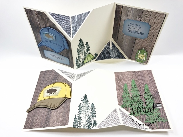 Double corner flip on a triple panel card 