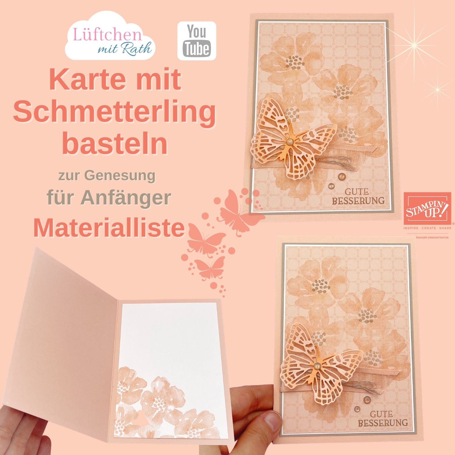 Materialliste bl%c3%bctenrosa karte mit schmetterling