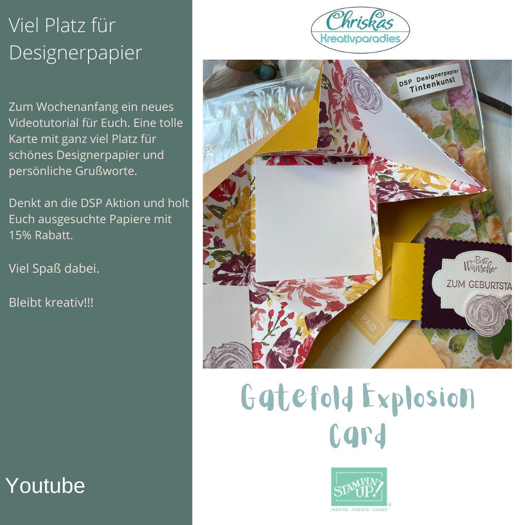 Gatefold explosion card