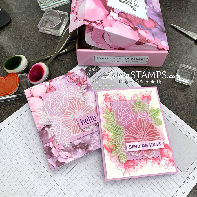 July 2021 expressions in color paper pumpkin alternate project card ideas lovenstamps video tutorial box kit sq