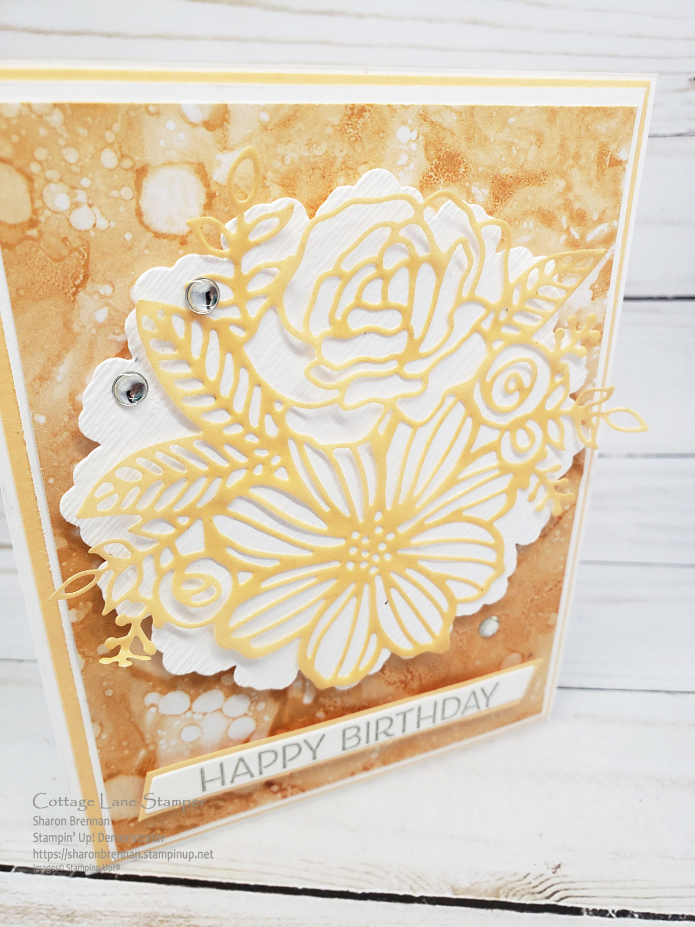 Artistic birthday pale papaya