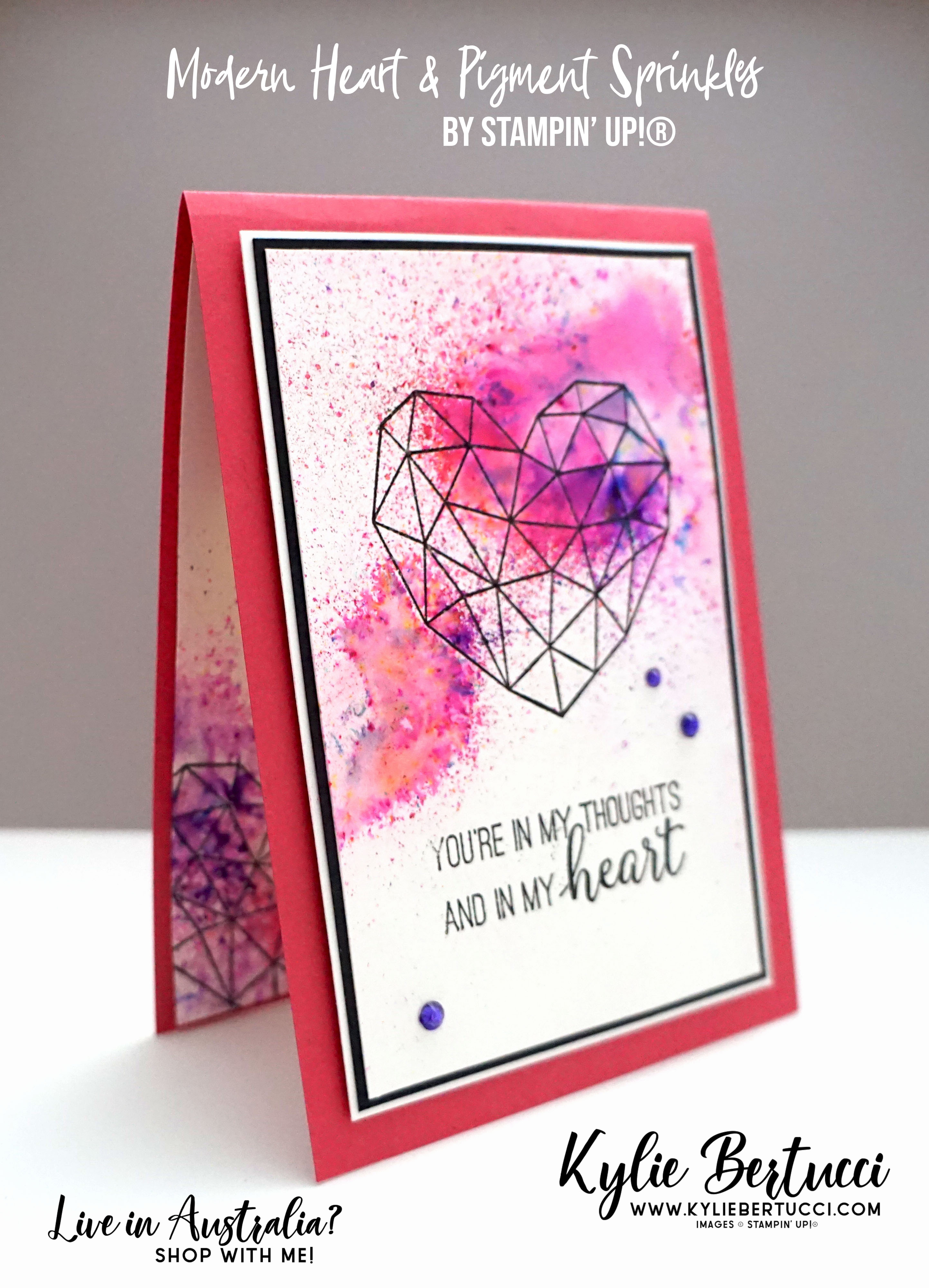 Modern heart pigment sprinkles