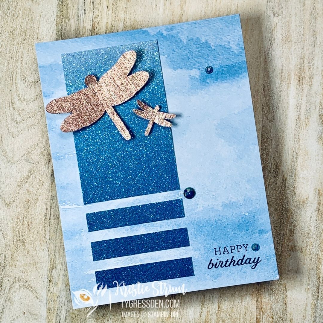 Happy birthday rose gold dragonfly square 1