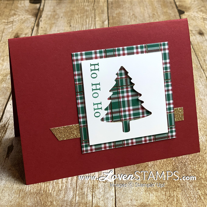 Perfectly plaid simple christmas card lovenstamps stampin up holiday catalog