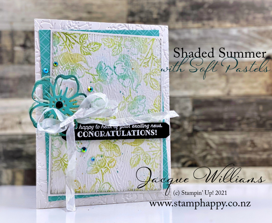 Stampin up shaded summer poppin pastels chalks how to use vintage card card class new zealand