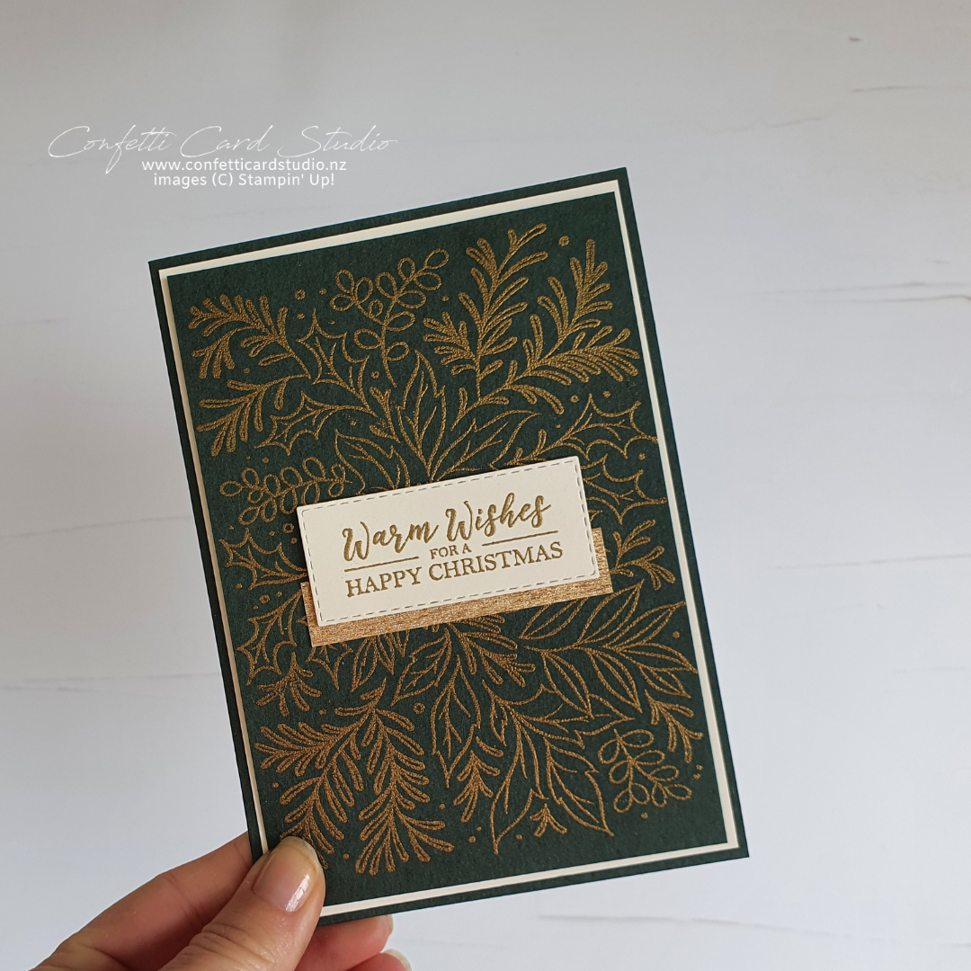 Festive foliage gold embossed instagram