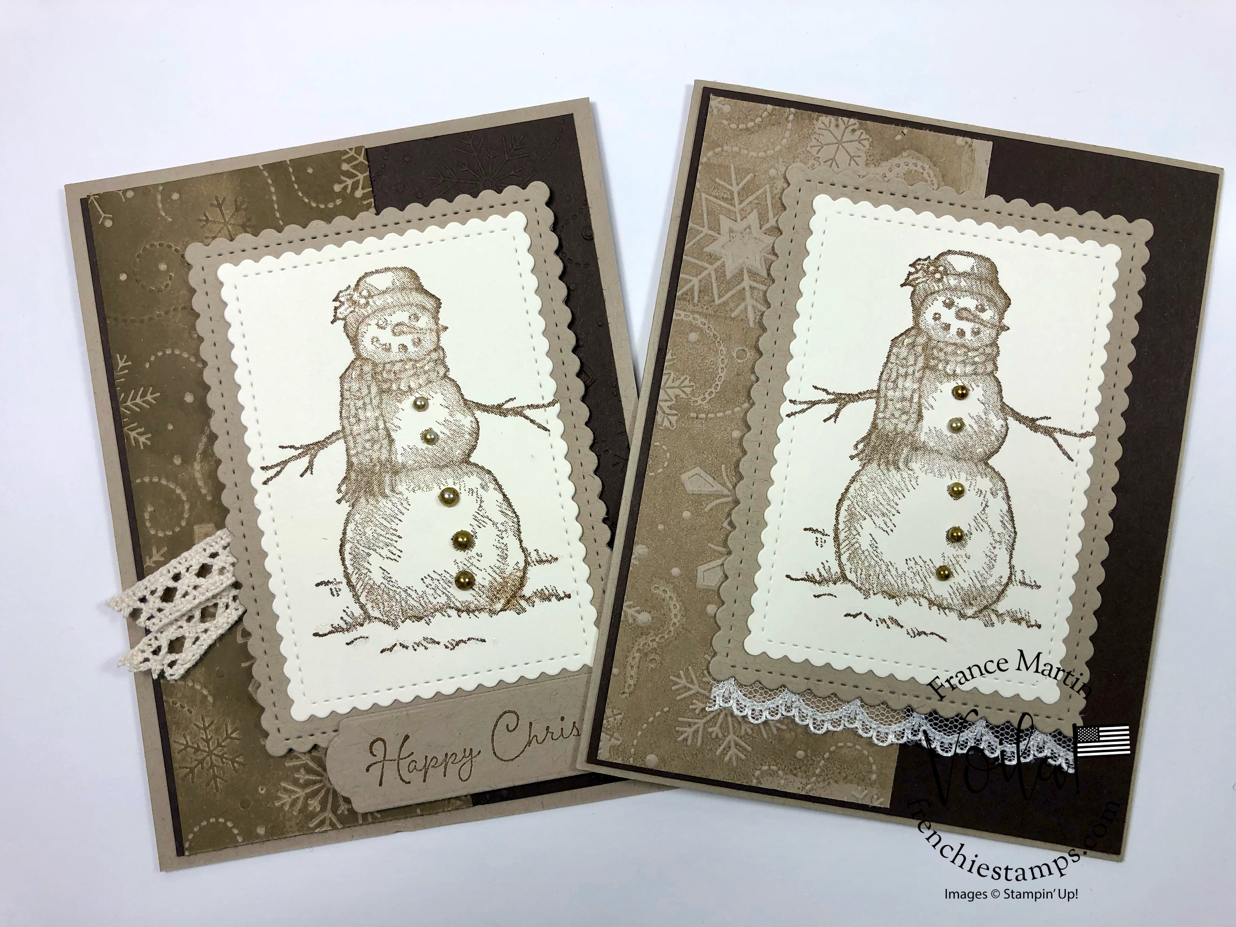 Vintage snow wonder emboss and deboss technique 