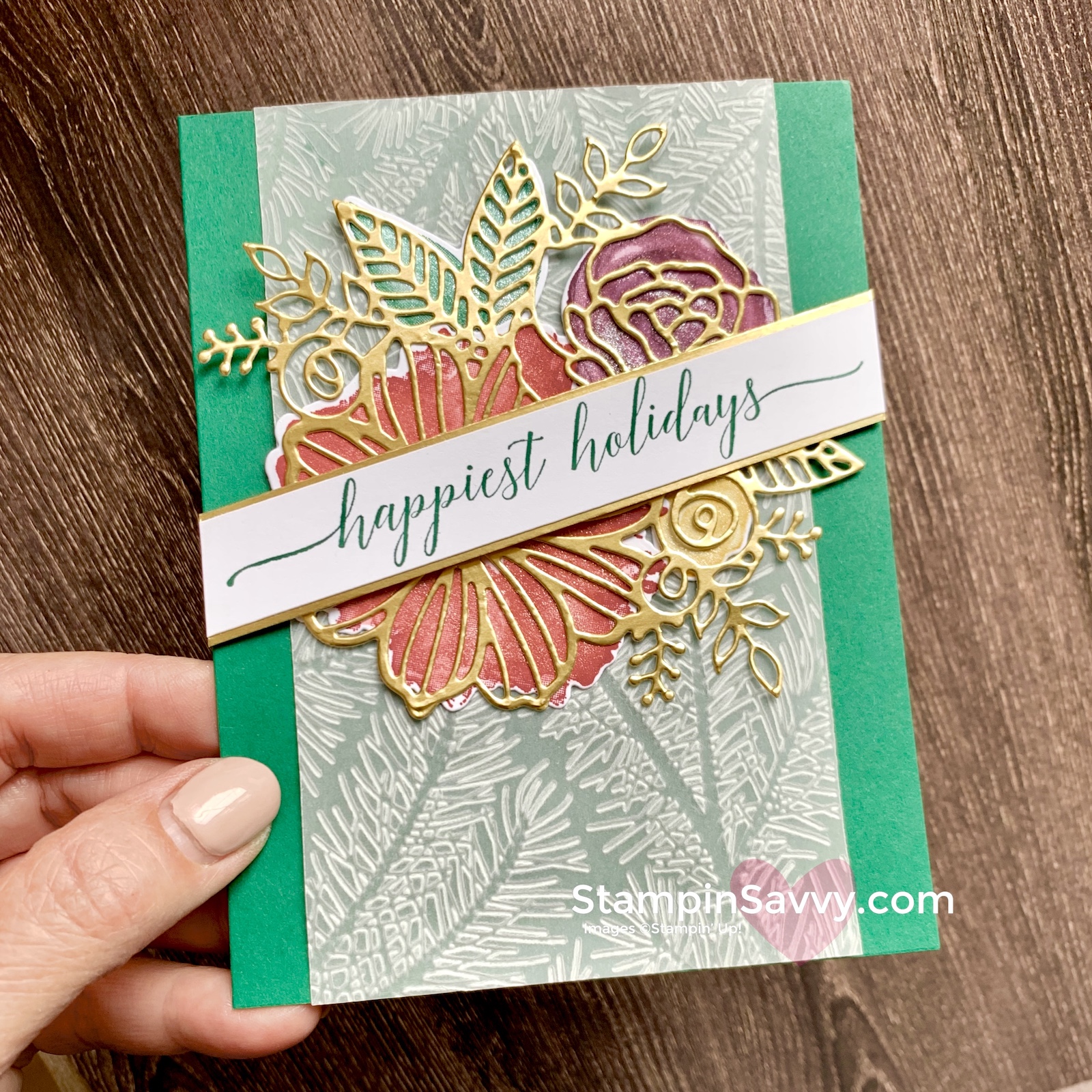Artistically inked bundle holiday card idea tammy beard stampin savvy