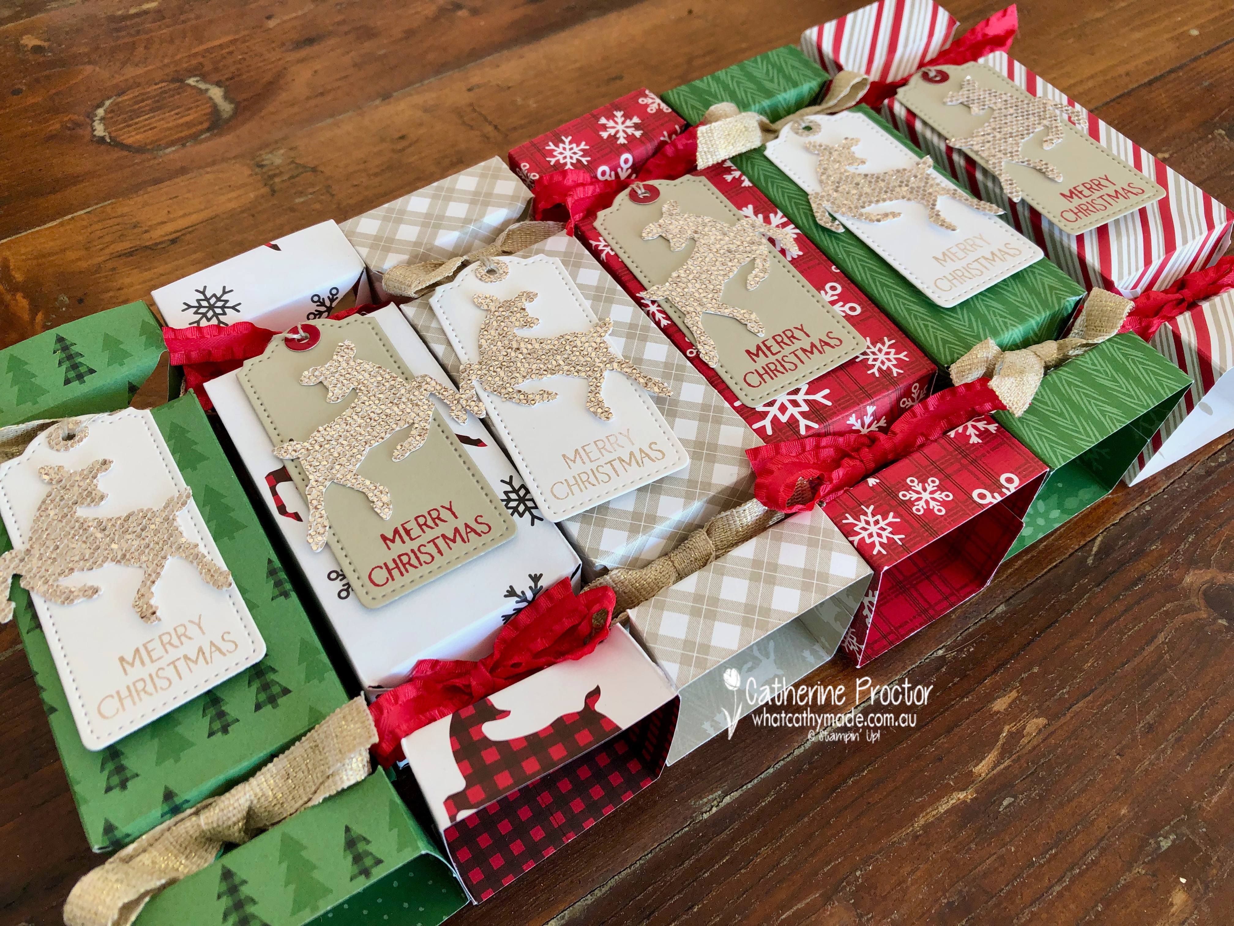 Stampin  up  christmas crackers peaceful prints dsp
